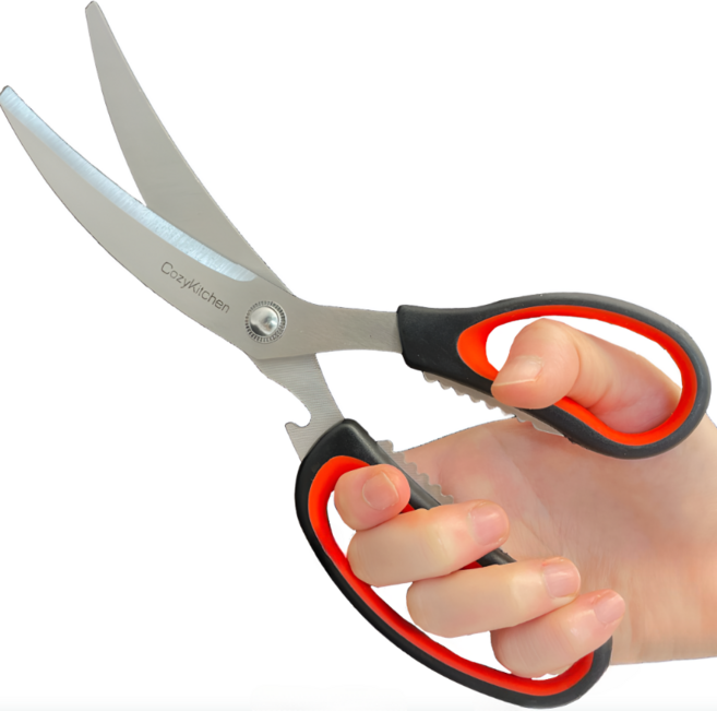 코지키친 주방가위 곡선형 스테인리스 고기 야채 다용도 업소용 식가위, 혼합, 1개