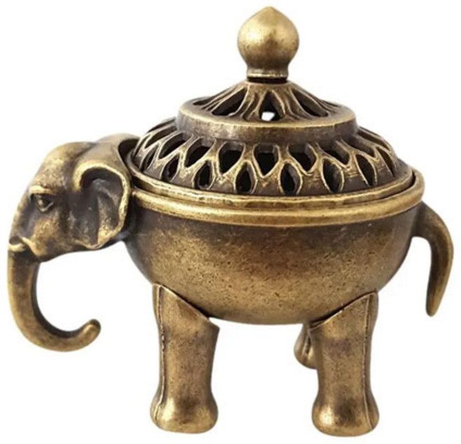 미니 향로 황동 인센스 스틱 홀더 향꼿이 코끼리, 미니향로08_코끼리, 1개, 1개