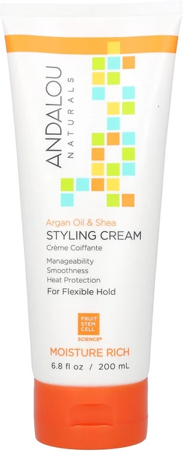 Andalou Naturals 스타일링 크림 아르간 오일 및 시어 모이스처 리치 6.8 fl oz (200 ml), AndalouNaturals스타일링크림아르간오일및시어모, 1개, 200ml - 쿠팡