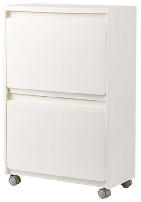 수납하마 폭좁은 틈새수납장 이동식 슬림장 다용도 수납장, 화이트, 1개