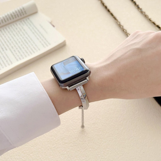 손목공방 애플워치 호환 팔찌 스트랩, 플래티넘 실버