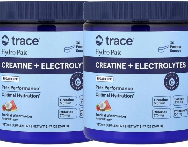 트레이스 하이드로 팩 크레아틴 플러스 일렉트로라이트 트로피컬 워터멜론 Trace Hydro Pak Creatine + Electrolytes Tropical Watermelon - 쿠팡