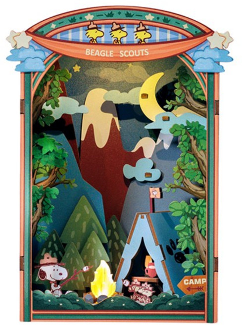 핸즈크라프트X피너츠 정품 라이선스 diy 북눅 북엔드 미니어처 스누피 비글 스카우트, 1개