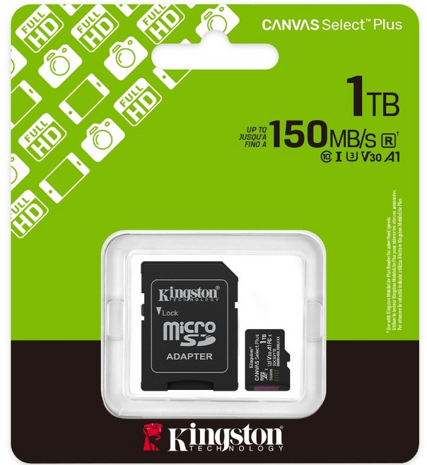 Kingston Canvas Select Plus microSD 記憶卡, 1TB, 1個
