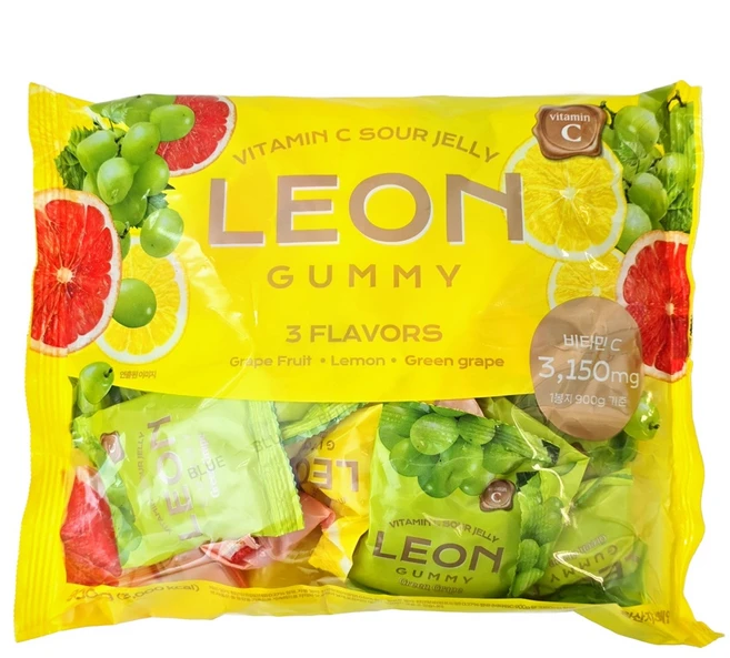 레옹 비타민C 사우어젤리 버라이어티팩, 900g, 1개 - 쿠팡