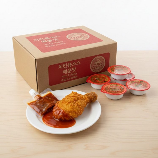 뫼루니식품 일회용 치킨소스 매운맛 디핑소스 치킨양념, 1박스, 30g