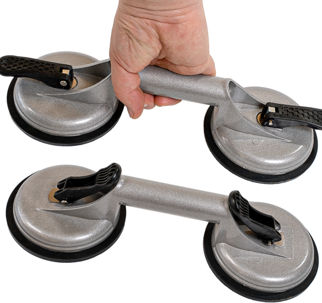 툴리버 알루미늄 강력 유리 압착기 흡착기 타일 철판 운반, 2구, 2세트