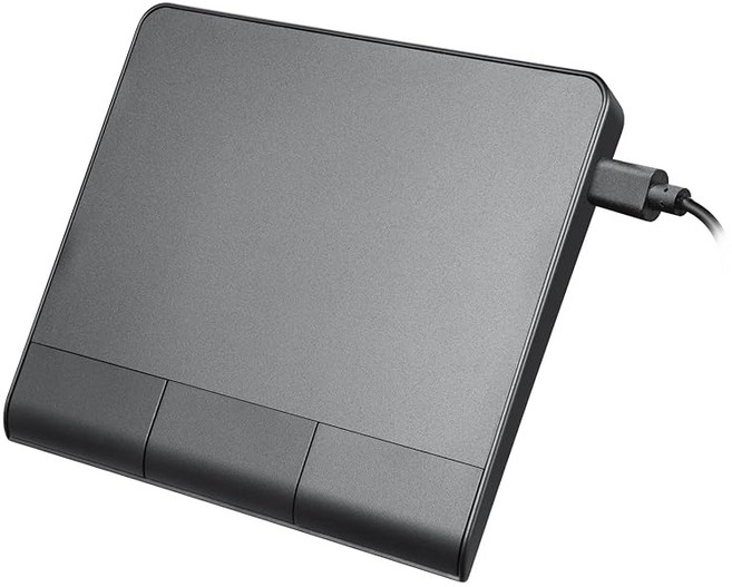 Perixx PERIPAD-506 유선 슬림 USB 터치패드 - 데스크톱 및 노트북 사용자를 위한 탈착식 대형 사이즈 13.5x11.6x1.4cm(5.3x4.5x0.5인치) 블, 1개