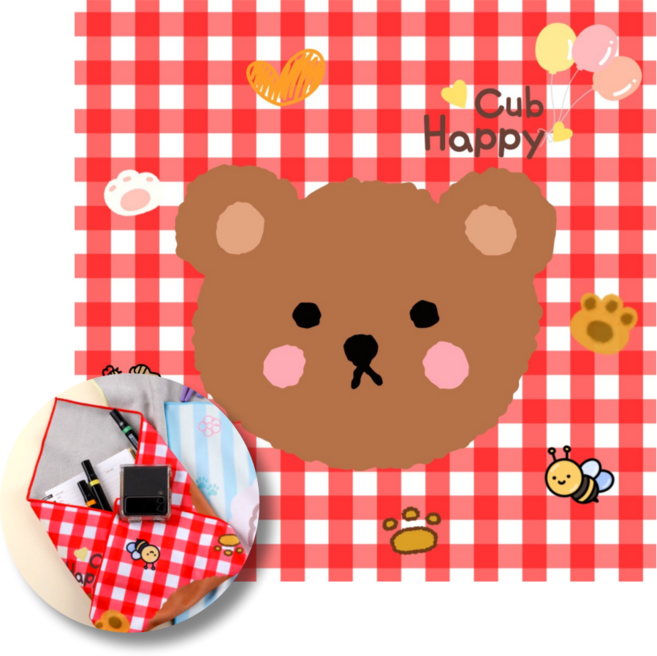 BDYP 다용도 매직 보자기 대용량 화장품 수납 오픈형 파우치