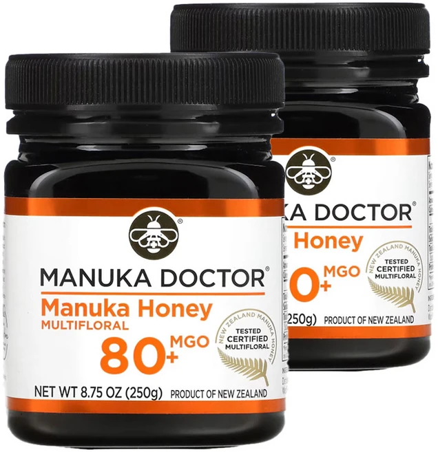 Manuka Doctor Honey Multifloral 마누카 닥터 허니 멀티플로랄 MGO 80+ 8.75oz(250g) 2팩, 250g, 2개 - 쿠팡