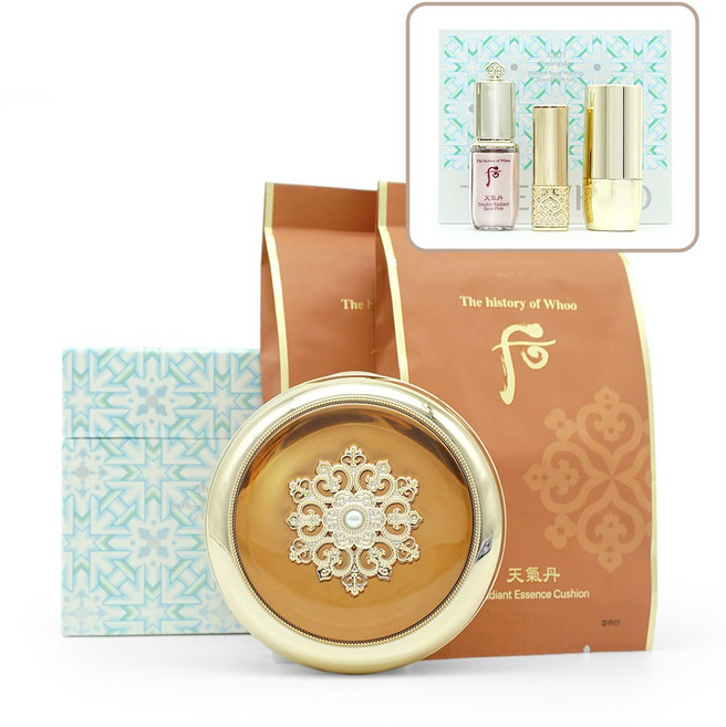 더 후 천기단 화현 에센스 쿠션 21호 홀리데이 에디션(본품+리필2), 1개