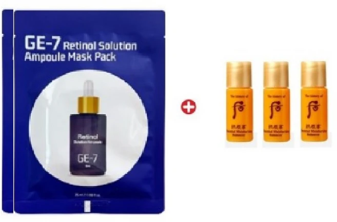 GE7 레티놀 에코 마스크2매/공진향 인양 로션80병, 5g, 80개 - 쿠팡