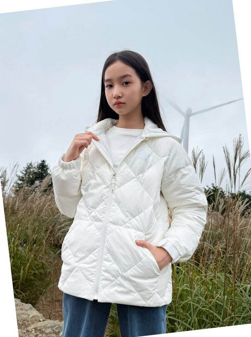 [국내백화점] 블랙야크키즈 구스 경량 다운 라라3구스경량다운자켓 아동패딩 키즈경량패딩 외투, 165, IVORY