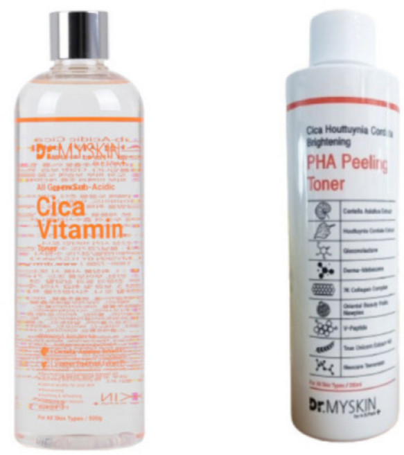 올그린 시카 비타민 화이트닝 미백 토너 500ml + 시카 어성초 브라이트닝 PHA 필링 스킨 토너 2종, 1개, 200ml