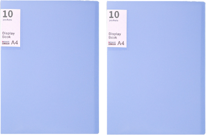 애니모어 기본 A4 클리어 파일 파일철 화일, 2개, 블루 10매