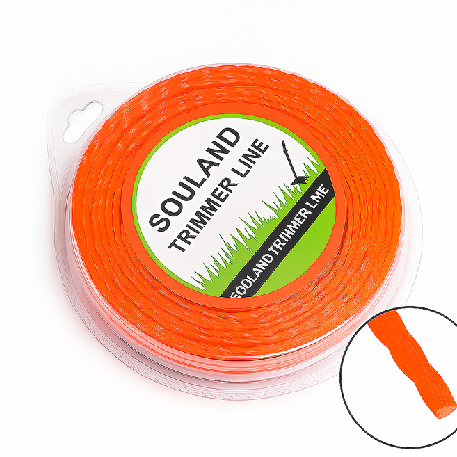 소울랜드 예초기날 나일론 줄 꽈배기 2.4mm x 50m 원형예초기날 에초기날 애초기날 예취기날