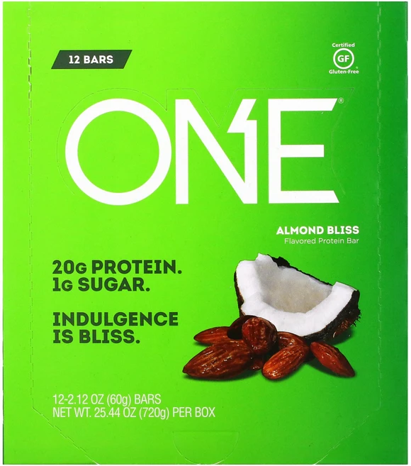 One Brands ONE 바 아몬드 블리스 12개입 각 60g(2.12oz) 1팩, 1개 - 쿠팡