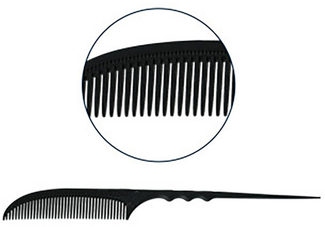 모나브 반달 꼬리빗 업스타일 올림머리 전문가용, 1개