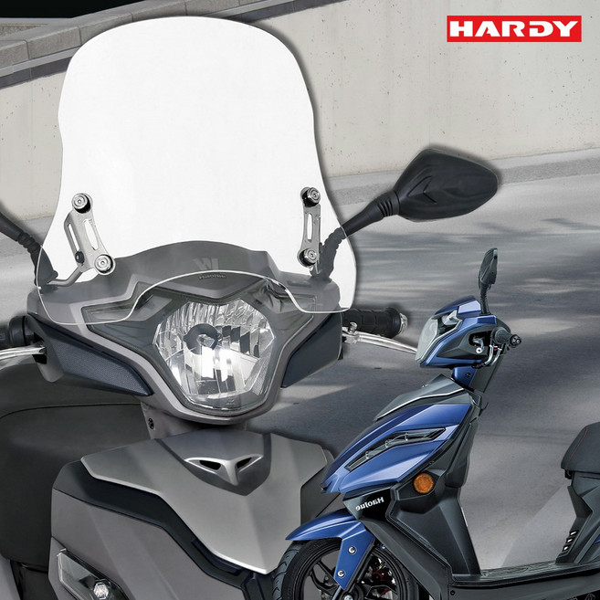 2019년-2025년 JIC 하우즈스즈키 USR125 튜닝 바람막이 윈드스크린 클리어, 1개