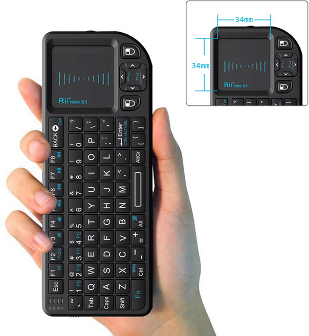 rii x1 2.4G 무선 미니키보드/터치 패드 포함/노트북 PC 스마트 키보드, Rii X1 무선 키보드