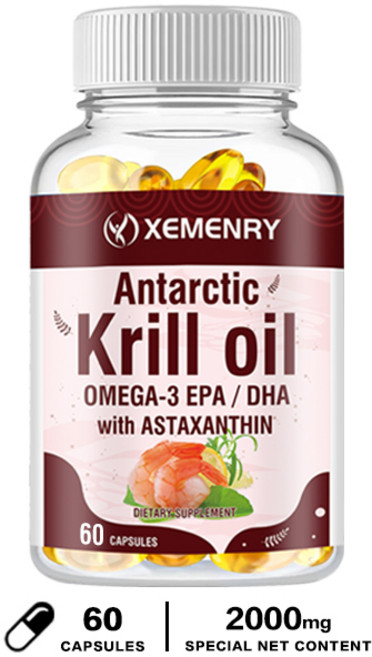 XEMENRY南極磷蝦油 OMEGA-3 EPA/DHA 添加蝦紅素, 60組