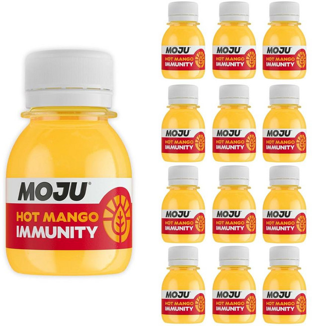 Moju 모주 핫망고 이뮤니티 샷 비타민C D3 에너지, 12개, 60ml