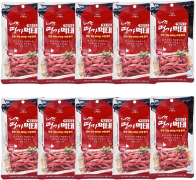 [수제칸육포] 황태로 만든 수제칸 명가 매콤달콤 먹태구이, 10개, 30g