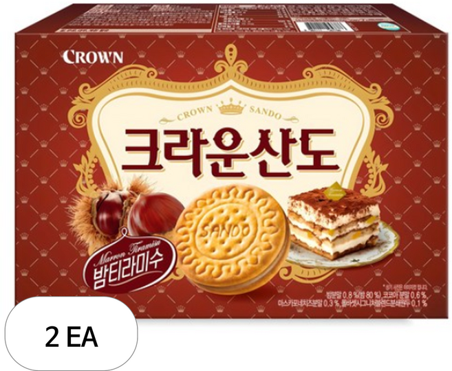 크라운산도 밤 티라미수, 323g, 2개