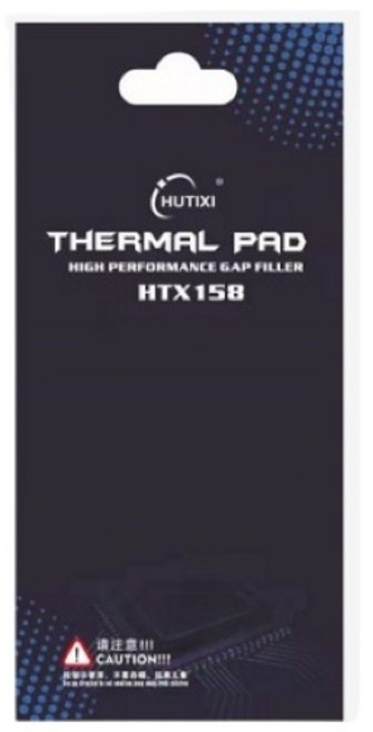HUTIXI 高導熱係數導熱墊片 散熱貼 矽膠墊片 高效散熱 適用於CPU/GPU/SSD, HTX158, 灰色, 1個