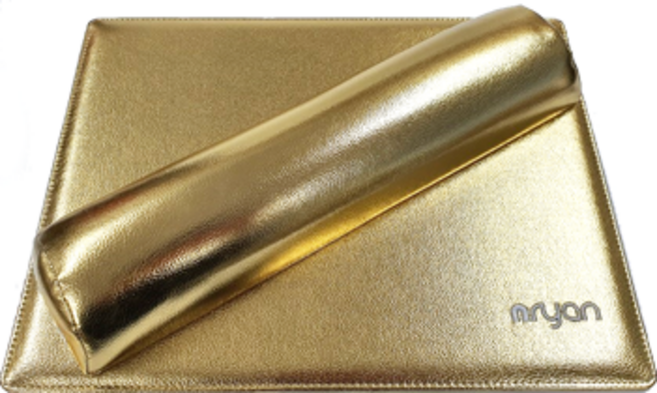 엔리안 가죽받침대 (대) 레더 손목받침대 네일받침대 팔받침대 네일쿠션 네일패드 네일시술대, 1개, 골드-패드