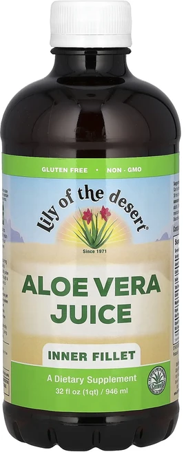 Lily of the Desert 알로에 베라 주스 내부 필렛 32 fl oz (946 ㎖), LilyoftheDesert알로에베라주스내부필렛32fl, 1개, 946ml