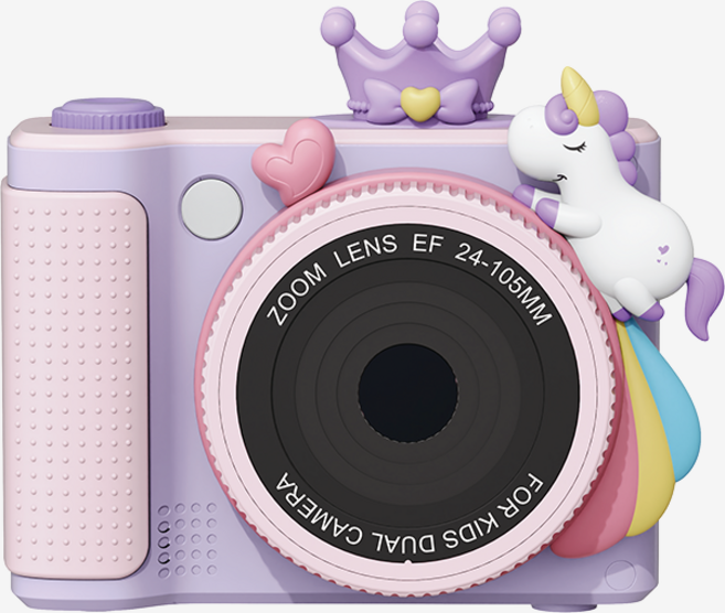 플리노 키즈 카메라 줌 ZOOM 어린이 디지털 토이 카메라, 1개, 퍼플