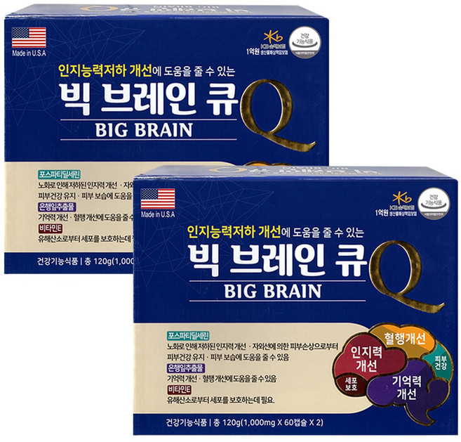 빅 브레인 큐, 120정, 2개