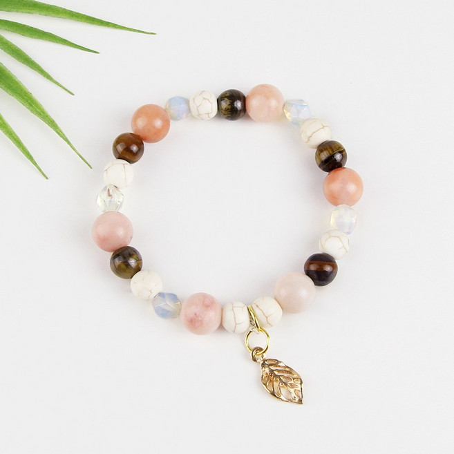 JStrading 원석 팔찌 만들기 TR 재료 세트 38종 여행 썸머 천연 원석, TR-09 피렌체, 1개