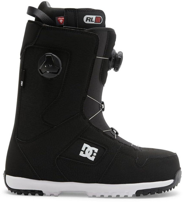 DC SHOES 슈즈 남성용 Phase BOA Pro 따뜻하고 내구성이 뛰어난 관절형 미디엄 플렉스 통기성 스노우보드 부츠 단열 라이너 및 몰드 안창 블랙/블랙/화이트 2