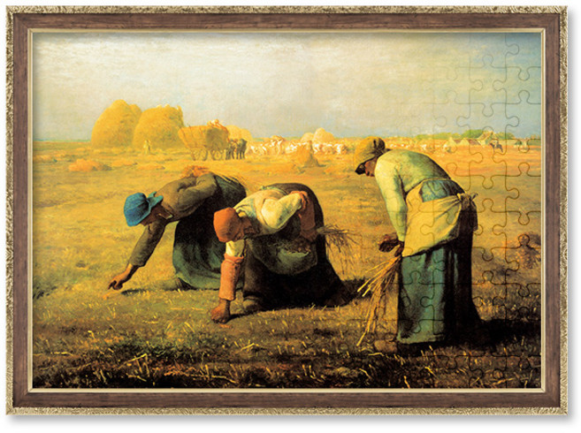 이삭줍기 직소 퍼즐+액자 세트 명화 서양화 300피스, 단품, 1개