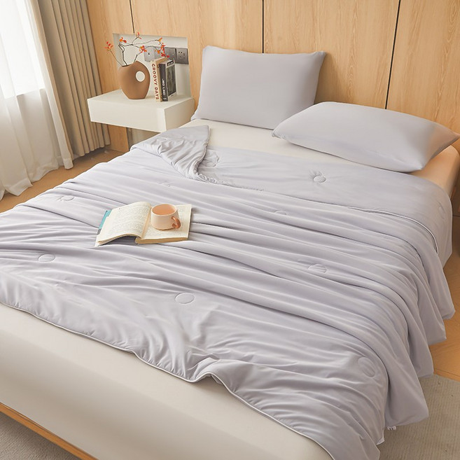 즈이리빙 냉감 쿨링 소재 여름 이불 양면 사용 가능, 그레이