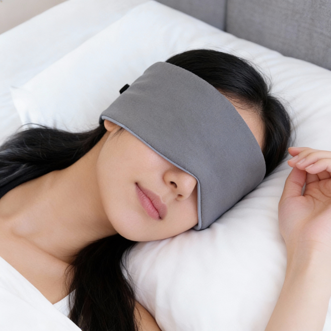 노베아 수면 안대 암막 숙면 눈가리개 아이마스크, 그레이, 1개, 1개입