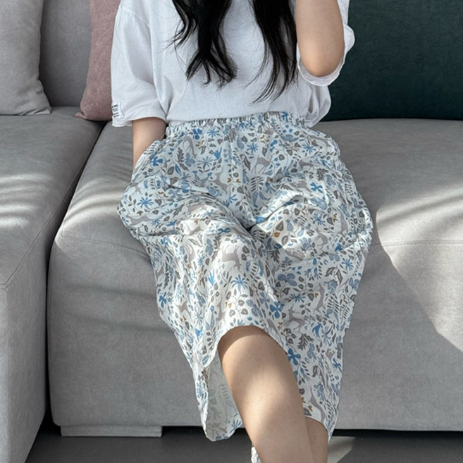 BYC 프리미엄 데일리 포포 7부 여성 수면 홈팬츠