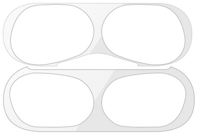 포유 에어팟 3세대 철가루 방지 18K 도금 스티커, 철가루 방지스티커(3세대), 실버