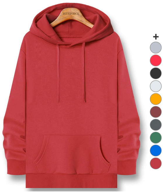 블루포스 남녀공용 블란핏 기모 후드티