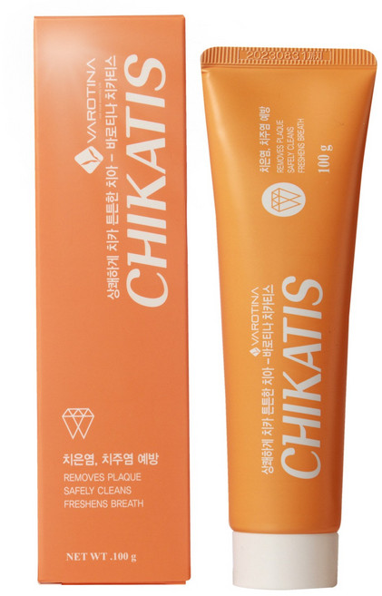 바로티나 치카티스 임플란트 시린이 프리미엄 잇몸치약 전용 충지예방 구취 제거, 4개