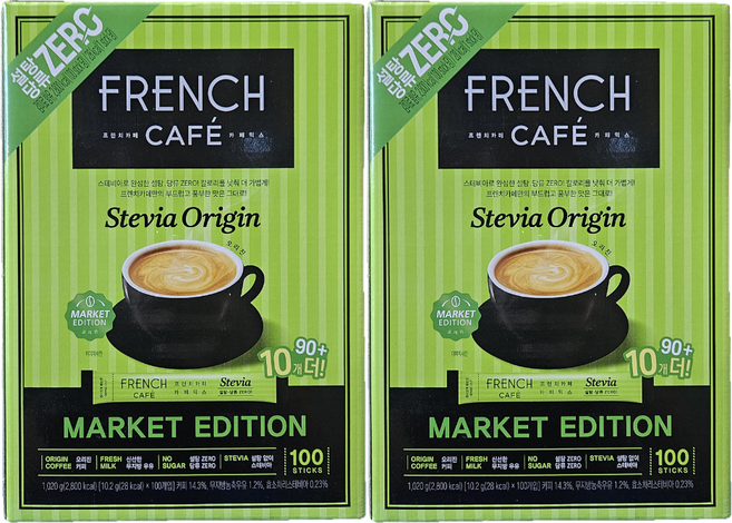 프렌치카페 카페믹스 스테비아 1030g, 10.2g, 100개입, 200개