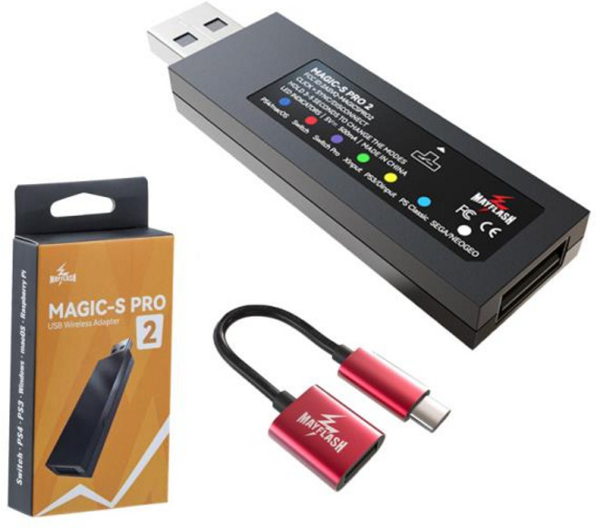 DualSense/Xbox 시리즈 X용 Mayflash MAGIC-S PRO 2 무선 Bluetooth 호환 | PS4/스위치용 S 컨트롤러 게임, 엑스박스패드 교체 하우징 케이스 액세사리 XBOX컨트롤, 1개