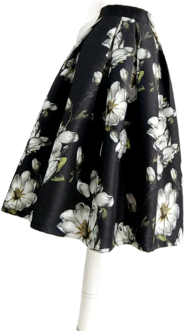 셀럽당 봄 자가드 벌룬 스커트 하이웨스트 날씬해 보이는 a라인 스커트 포켓 스커트