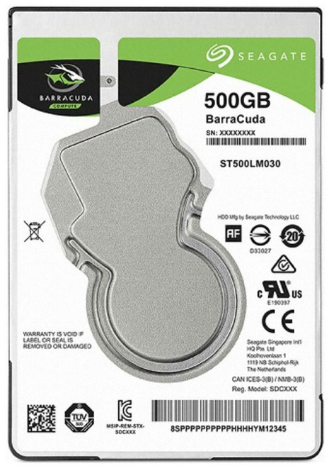 씨게이트 노트북용 바라쿠다 2.5 HDD, ST500LM030, 500GB