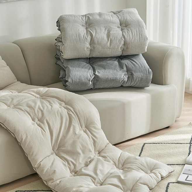 호텔식 멜란 파이핑 토퍼형 쇼파패드