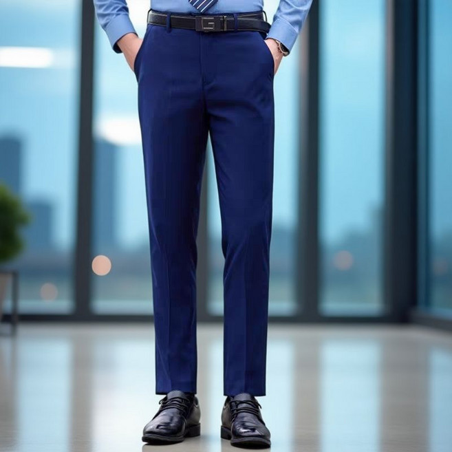 COSYEVNO 남성 정장 바지 사계절 통근 비즈니스 직업 면접 오피스룩 일자 바지