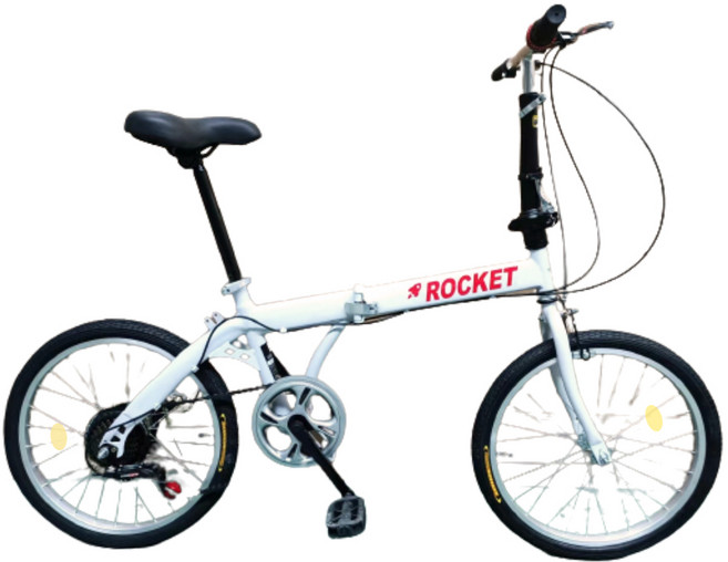 [3종사은품 증정]닥터바이크 접이식 미니벨로 50.8cm 20인치 7단 스틸프레임 자전거 ROCKET M-20, 화이트, 1개, 140cm