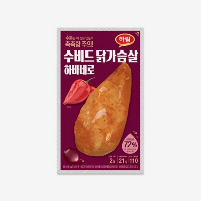 하림 수비드닭가슴살 하바네로 100g, 1개